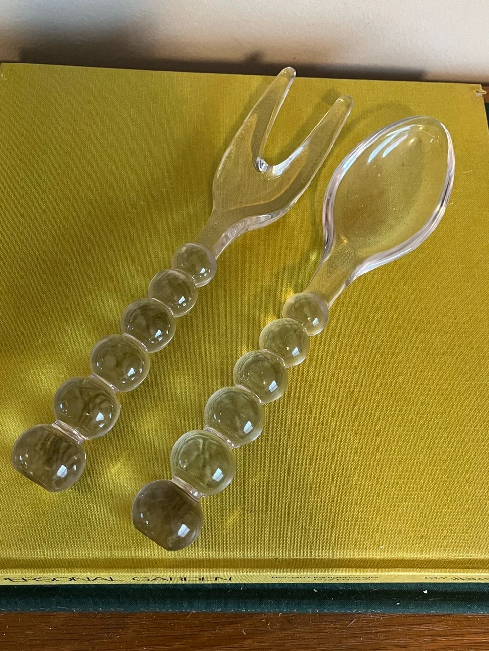 Vintage Imperial Glass Salad Serving Set